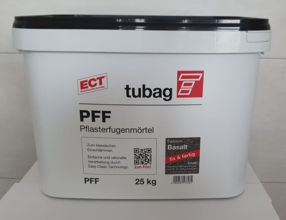 Tubag Pflasterfugenmörtel F PFF 25 kg Eimer (Basalt)