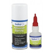 Beko Allbond-Set Reaktionsklebstoff Sekundenkleber + Aktivator 1x50g Fluid + 1x150ml Spray 